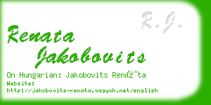 renata jakobovits business card